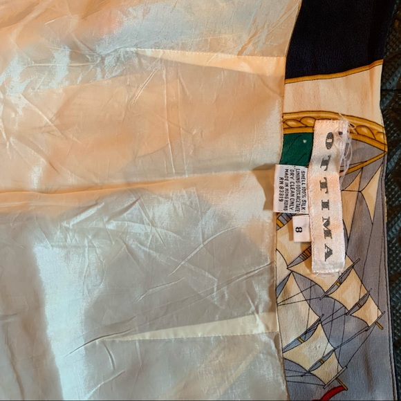 VTG SILK NAUTICAL SKIRT - Picture 5 of 5